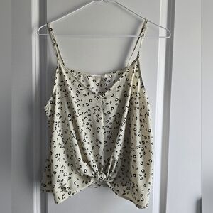 Lush Cream and Black Leopard Camisole